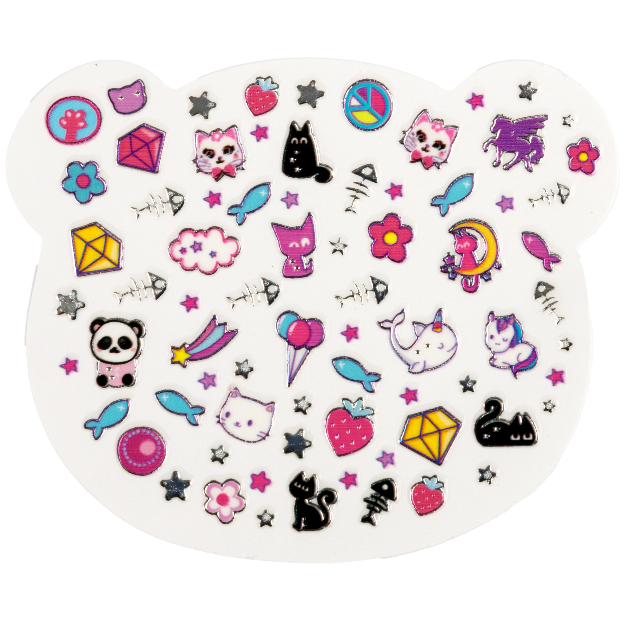 Набор декоративной косметики LUKKY тени для век 2 лака для ногтей 10 патчей для ногтей стразы стикеры пилочка - фото 5