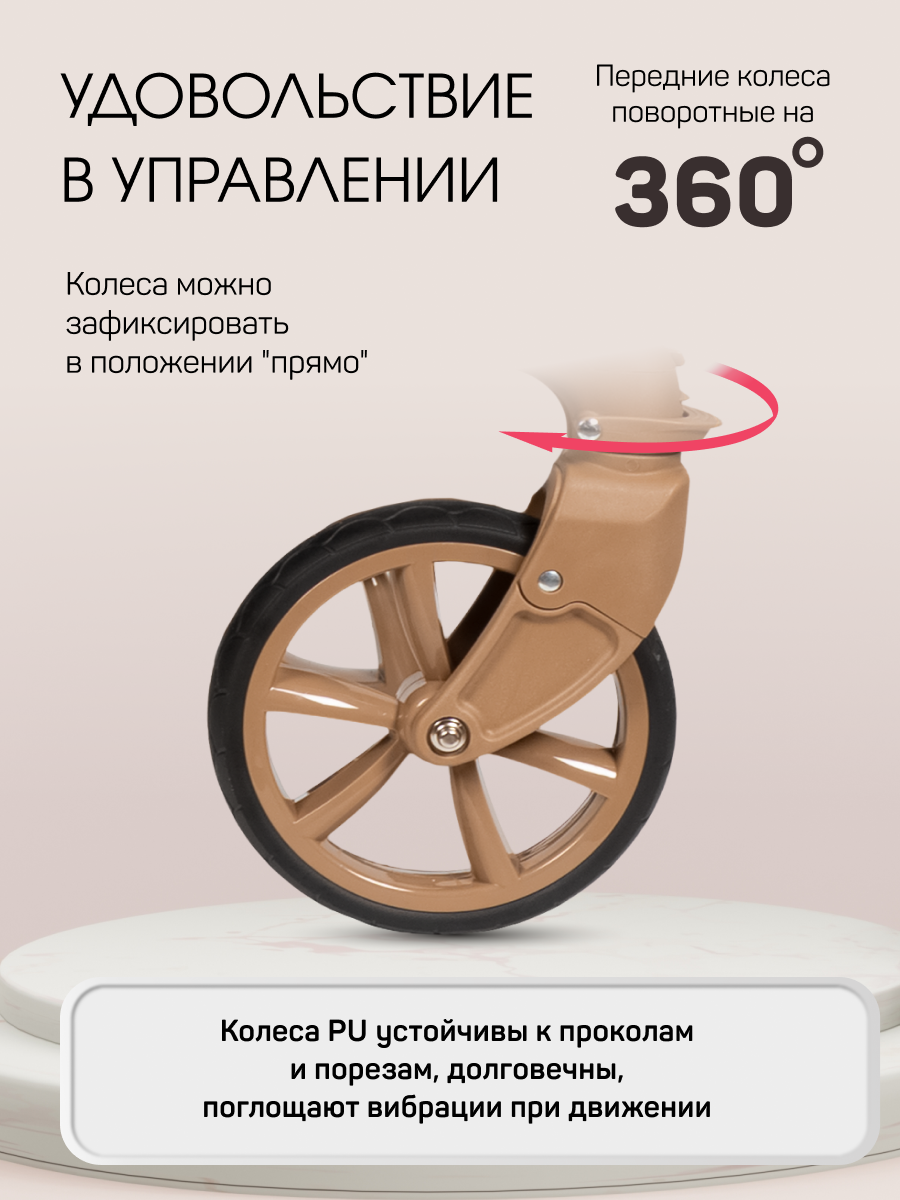 Коляска трансформер Aimile Авантюрист / Adventurer коричневый - фото 11