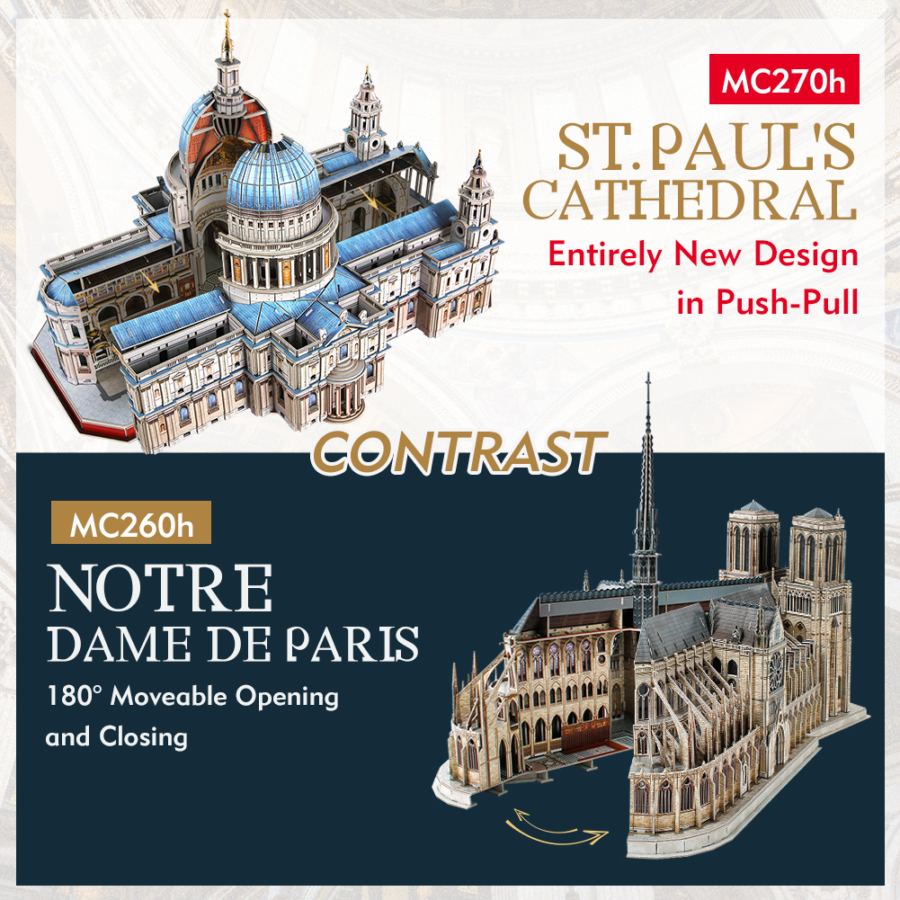 Пазл CubicFun Собор Святого Павла 643 детали 3D - фото 11