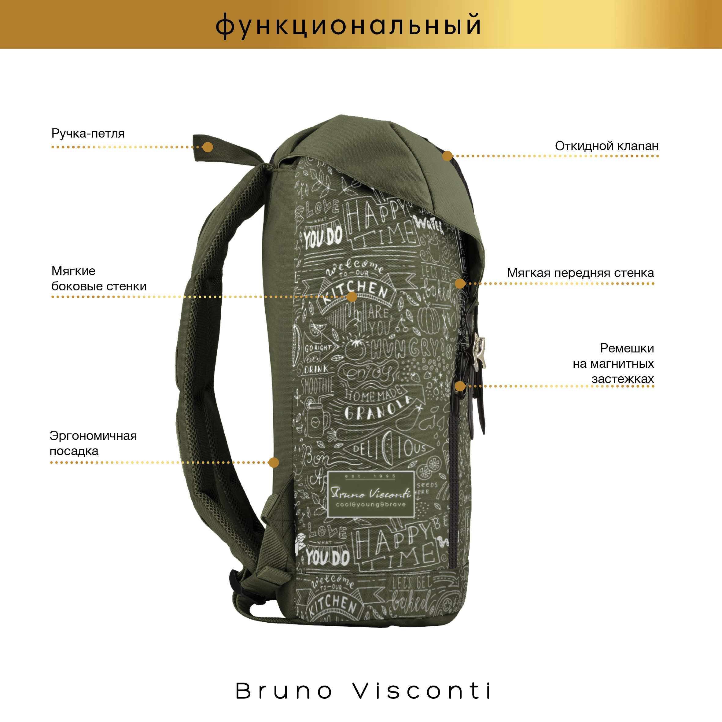 Рюкзак Bruno Visconti - фото 11