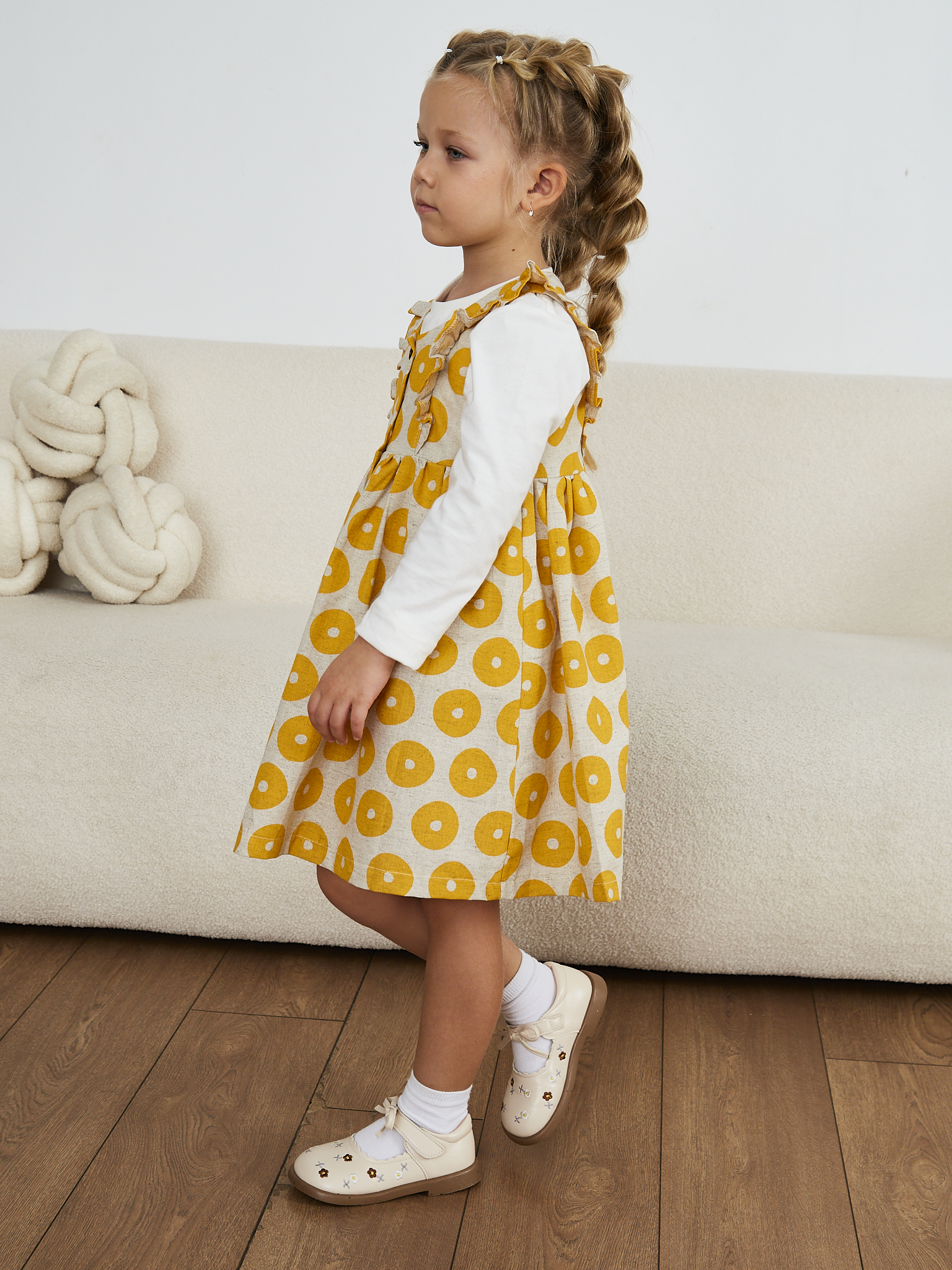 Сарафан MOUN сарафан_рюши_бублик/желт - фото 13