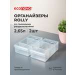 Набор органайзеров ROLLY Econova 2,65л, 15*26,6*8,7см, 2шт., бесцветный