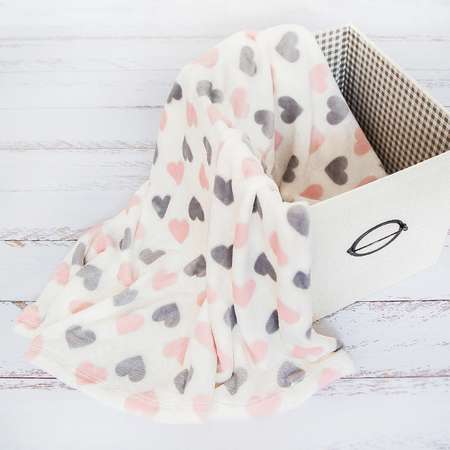 Плед-покрывало Babyton MICRO FLANNEL Сердечки