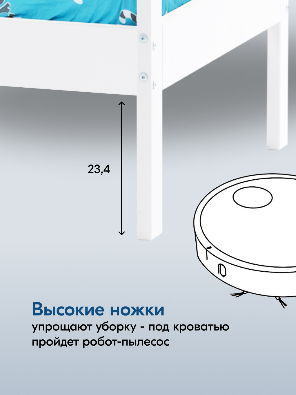 Кровать односпальная IKEA Ош (белый) - фото 5