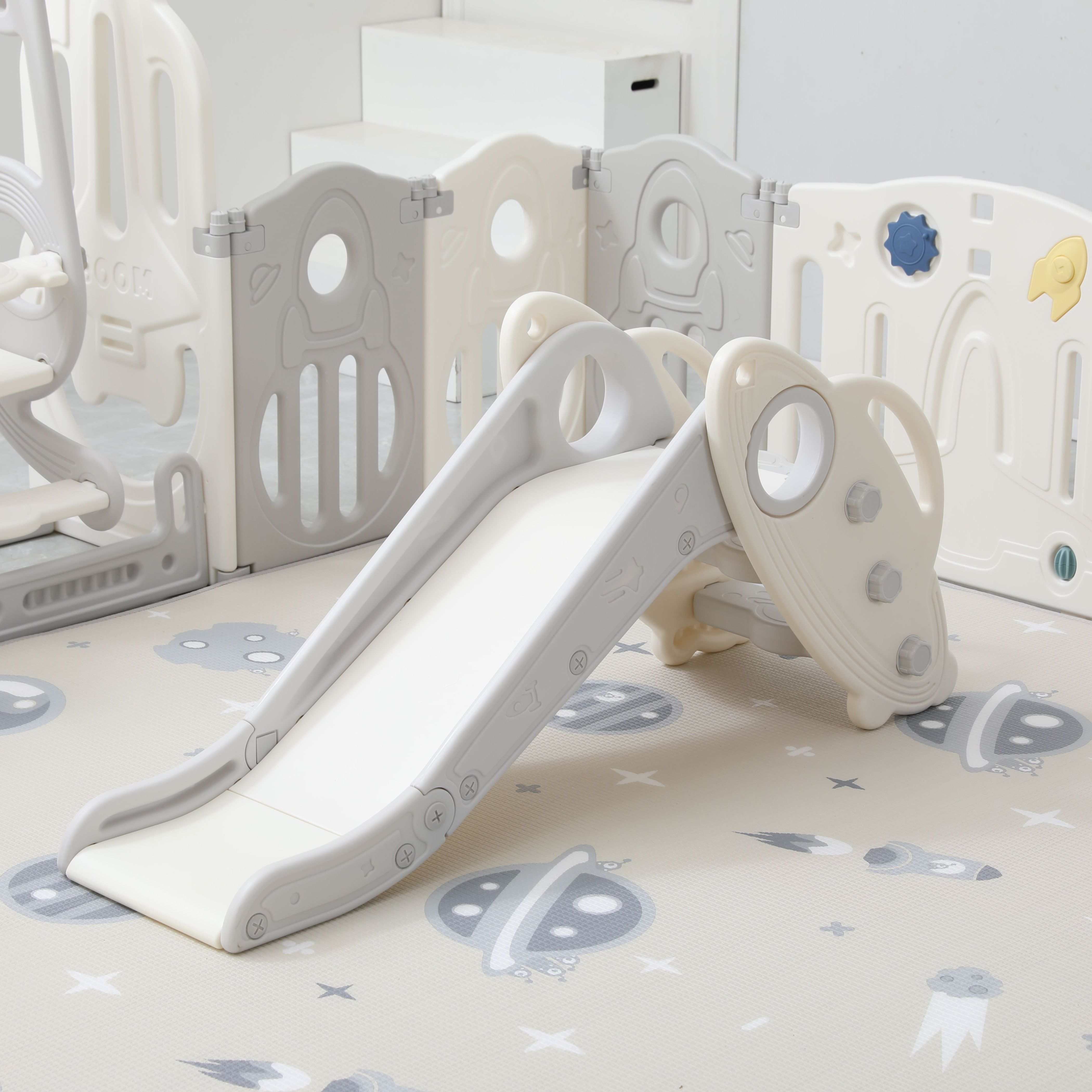 Манеж UNIX Kids supreme space 200x240 cm Grey PPSUSP18GRY - фото 4
