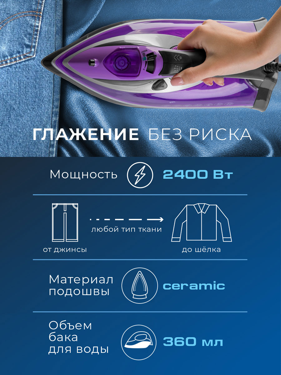Электрический утюг ENDEVER DELTA-222 - фото 2