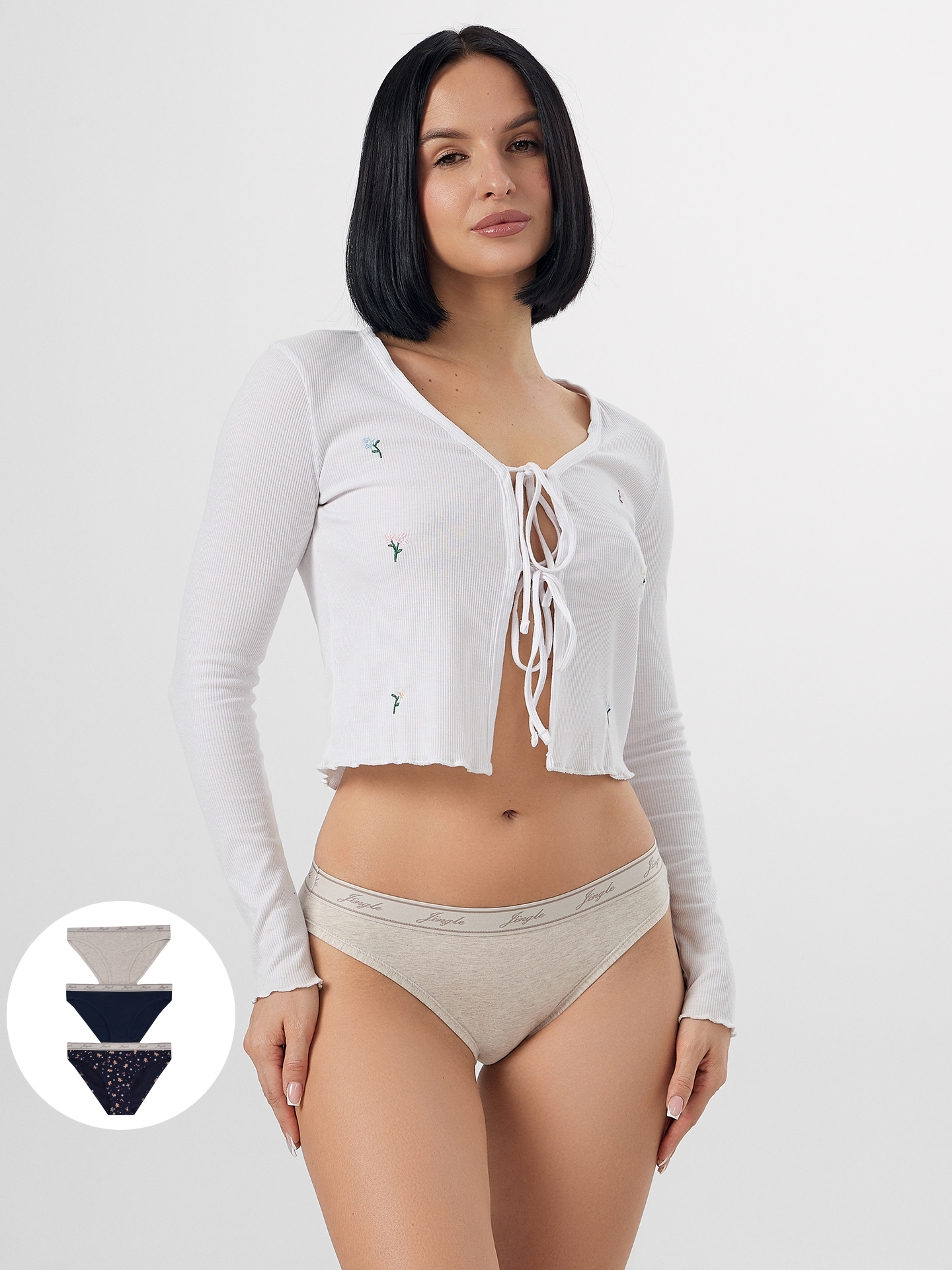 Трусы 3 шт Mark Formelle (Марк Формэль) 412694-1-3/бежевый меланж - фото 1