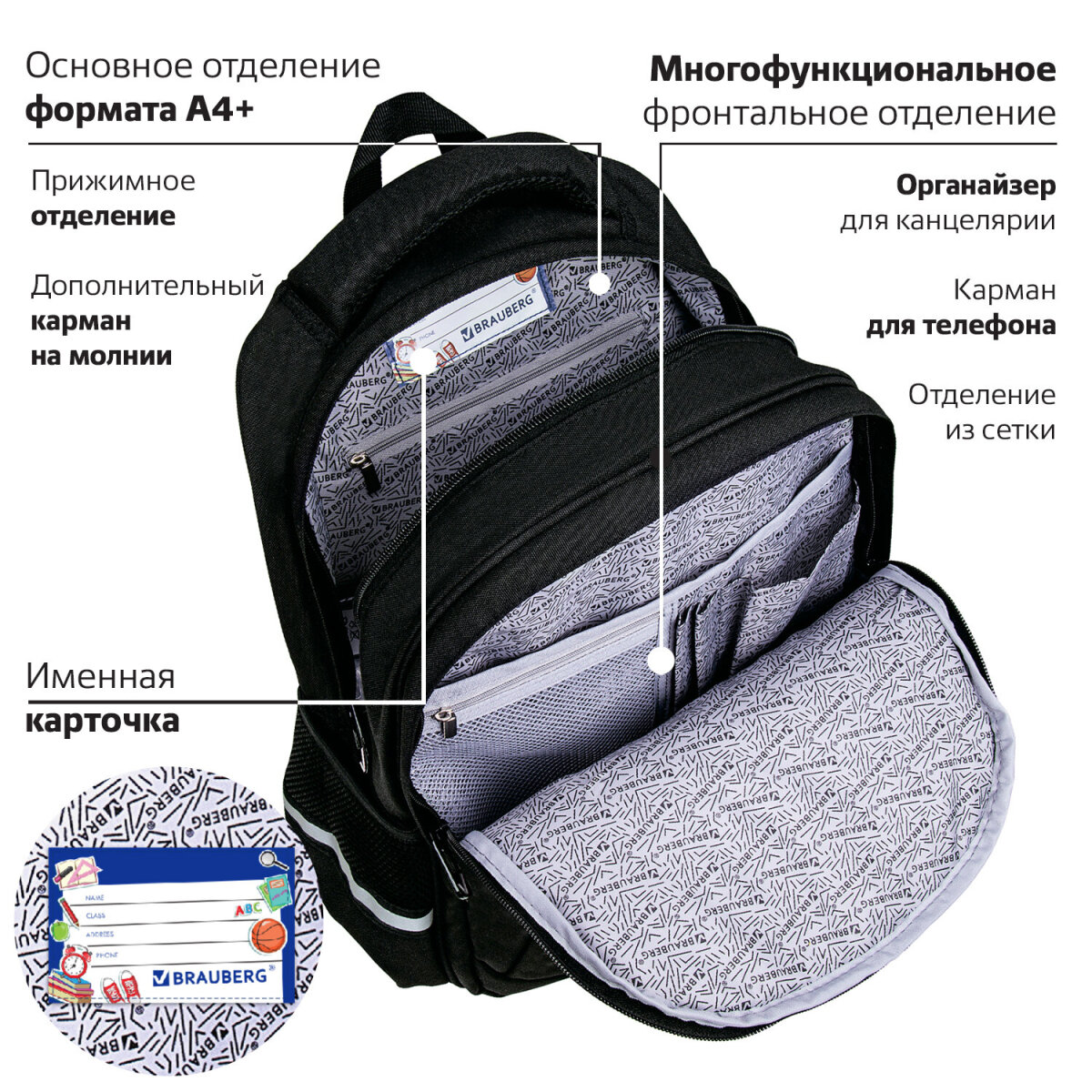 Рюкзак Brauberg - фото 9