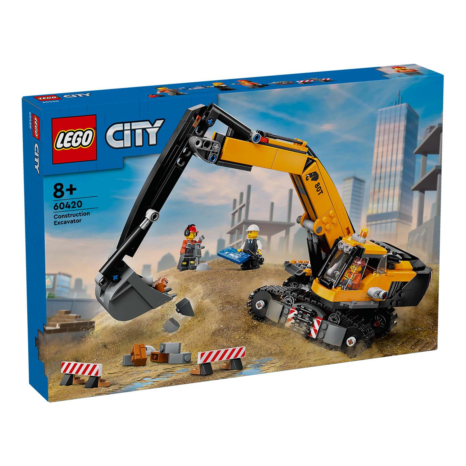 Конструктор LEGO City Строительный экскаватор блочный - фото 6