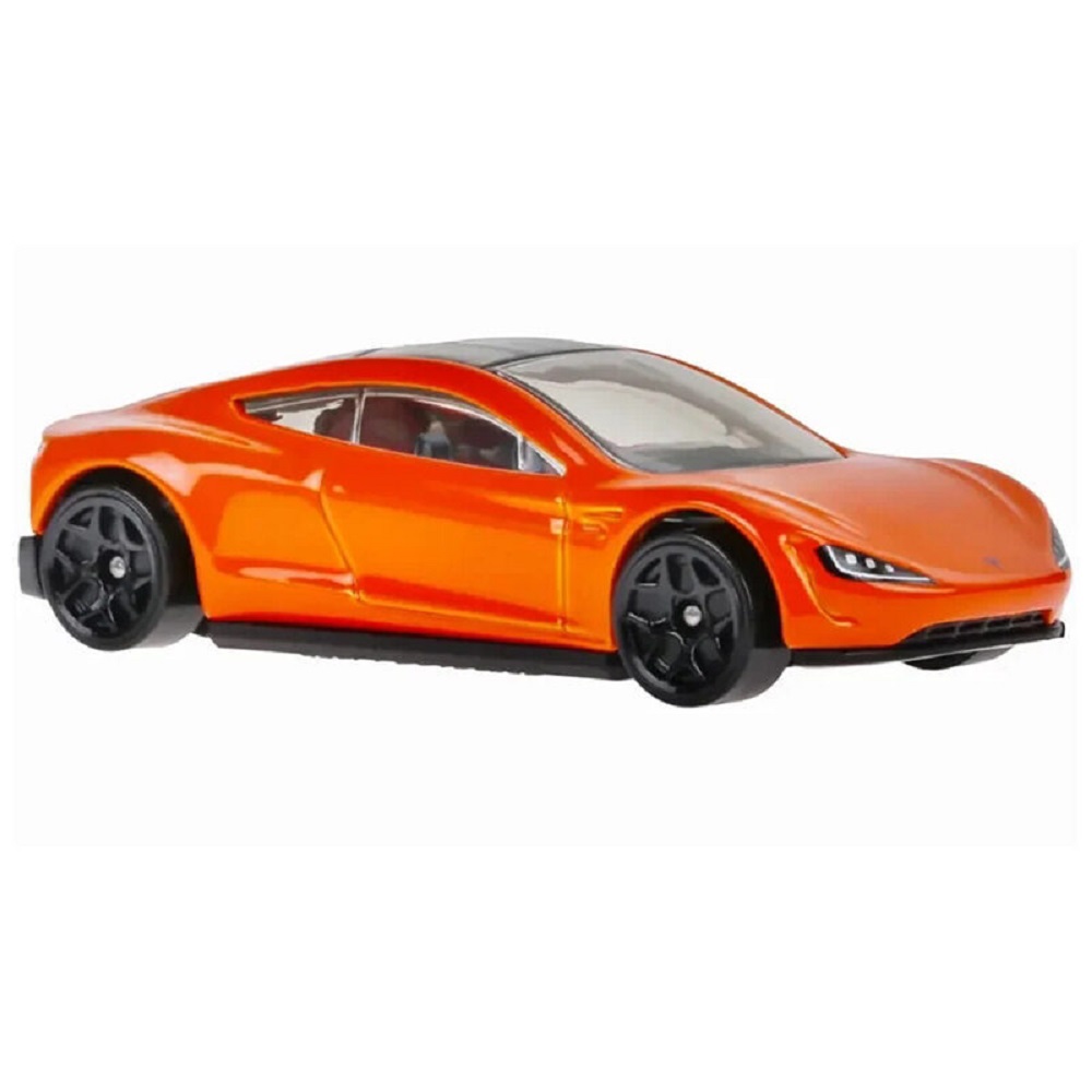 Автомобиль Hot Wheels Tesla roadster 1:64 оранжевый 01933 - фото 4