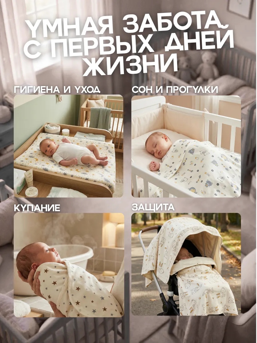 Пелёнка Bestroni 90х100 см 5 шт. - фото 7