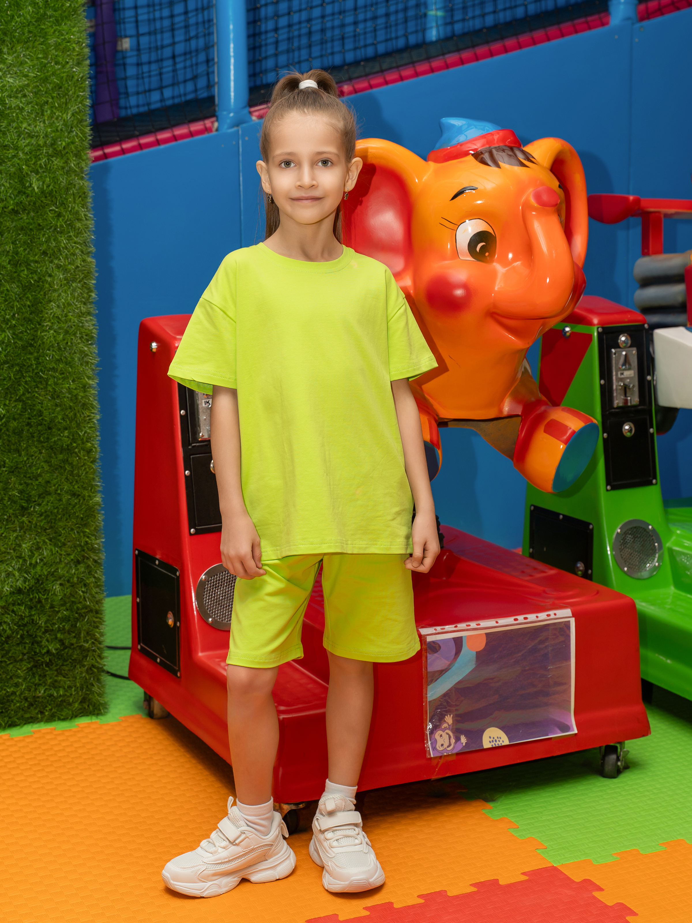 Футболка и шорты Утенок 7067 салат - фото 2