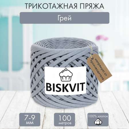 Трикотажная пряжа BISKVIT Грей