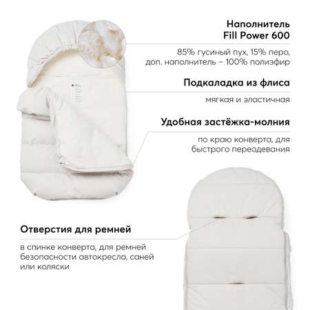Конверт в коляску Happy Baby White sand