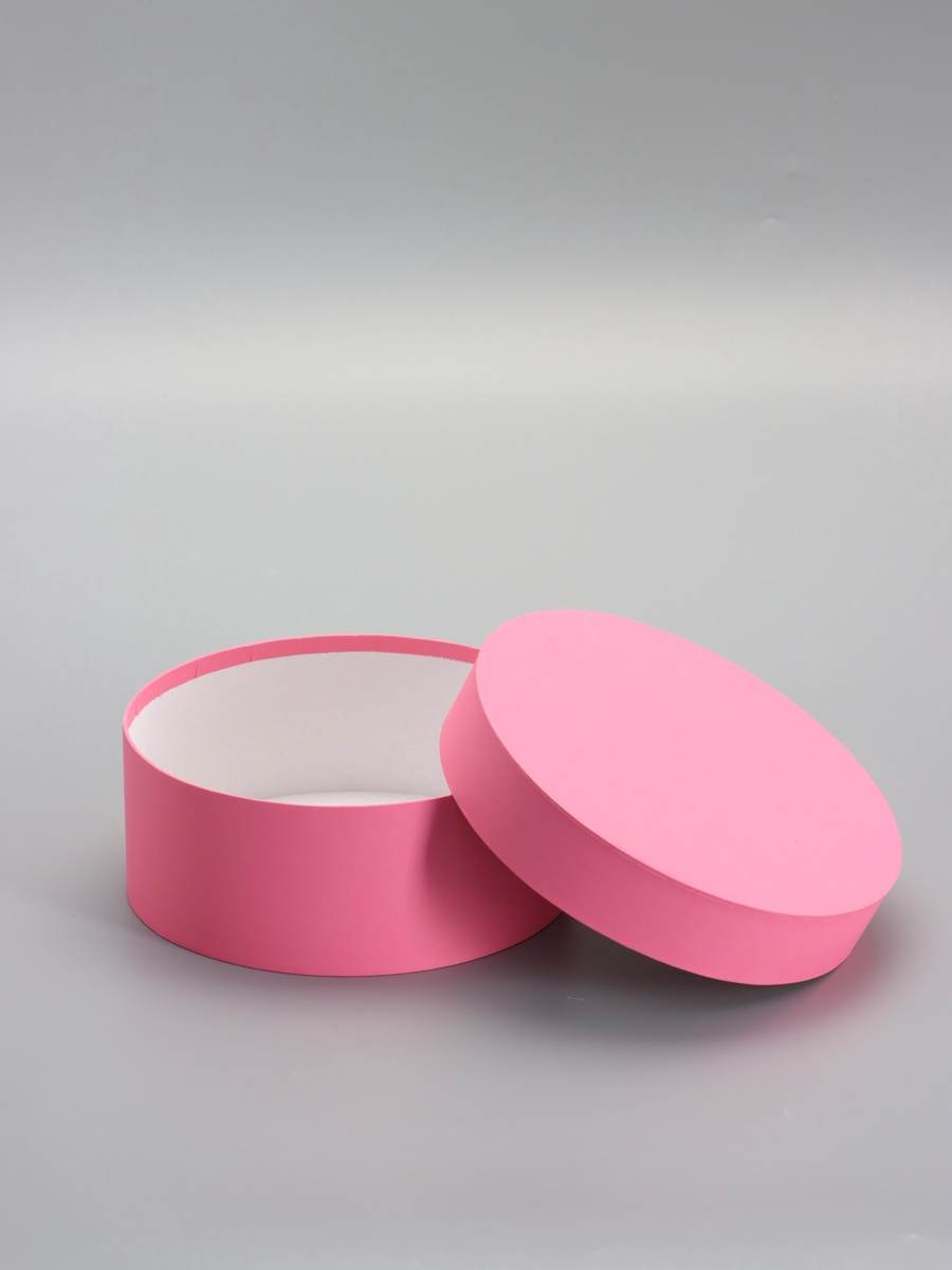 Коробка UPAK LAND круглая 20 х 8 см розовая - фото 1