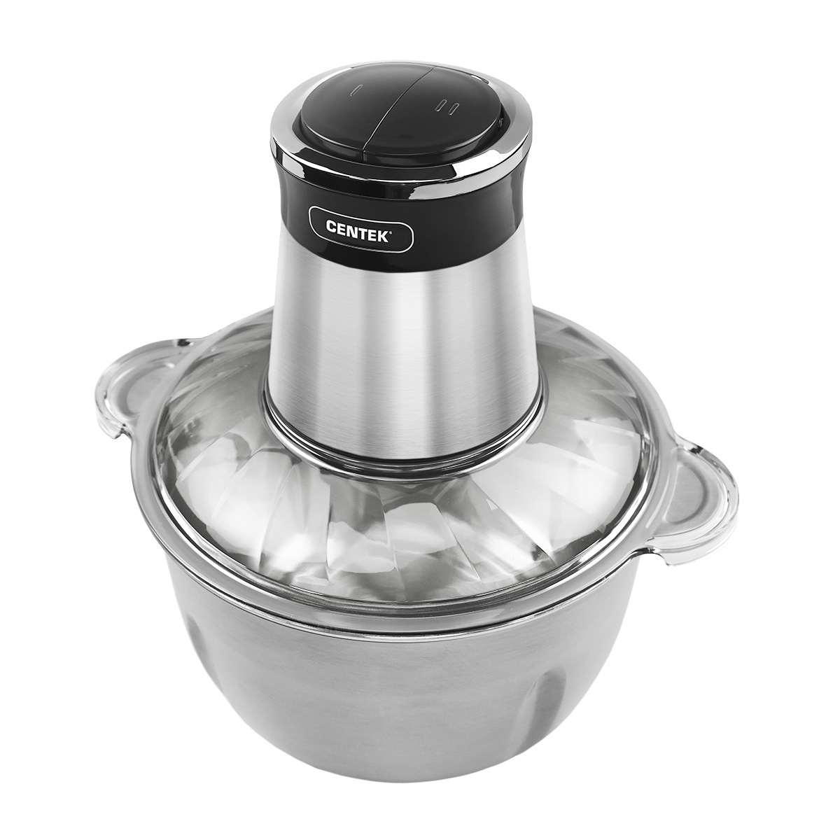 Чоппер/Измельчитель CENTEK CT-1399 чаша из нержавеющей стали 2.5 л резиновое основание 2 скорости - фото 2