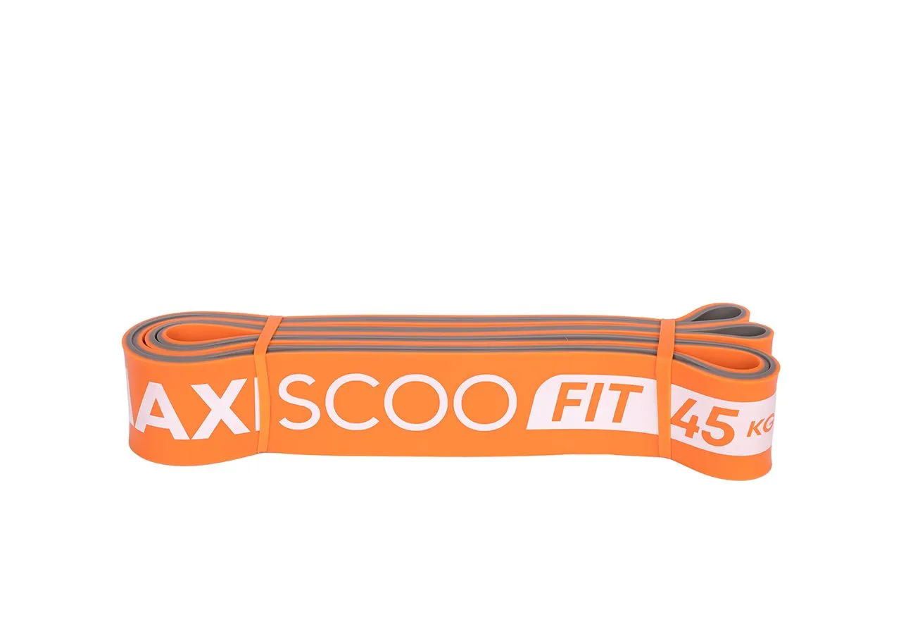 Эспандер ленточный MAXISCOO FIT 45–55 кг, серо-оранжевый - фото 2