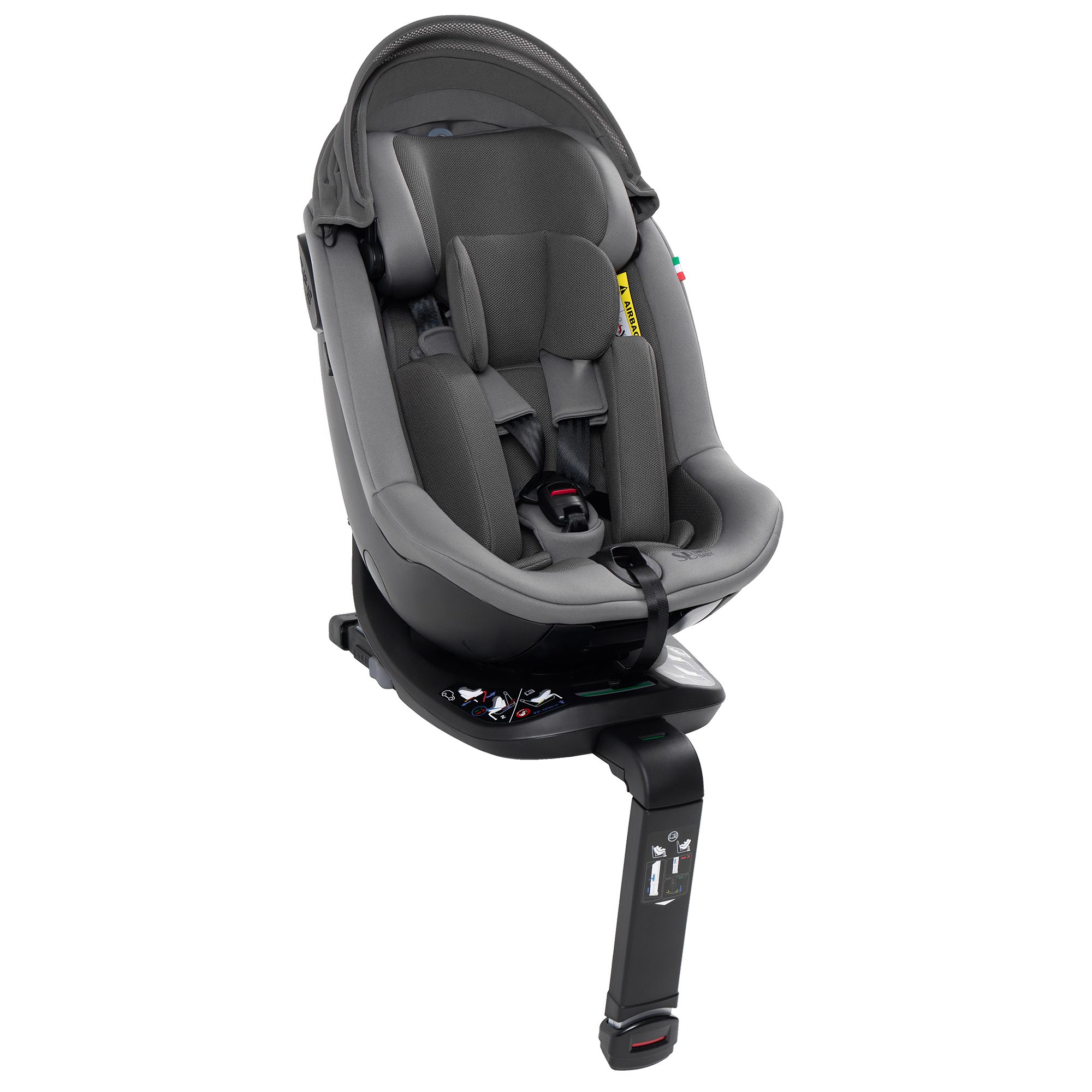 Автокресло Sweet Baby Odyssey B3 i-Size Dark Grey Isofix 0+/1 (0-18 кг) серый - фото 15