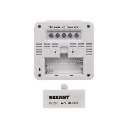 Цифровой термометр REXANT с часами и беспроводным датчиком