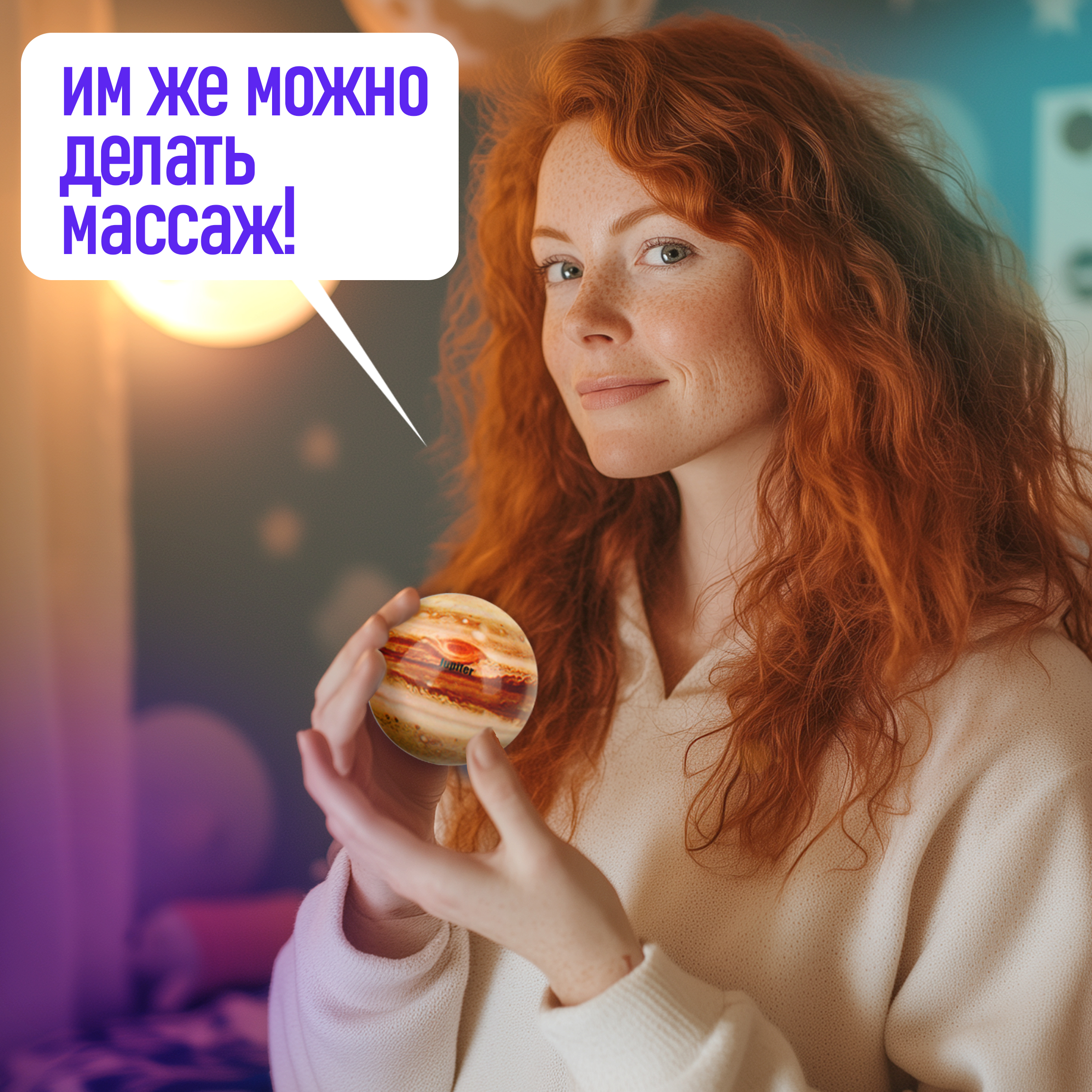 Мяч детский moon ball Крутой Замес 1TOY Юпитер попрыгунчик лунный галактический мон бол - фото 7