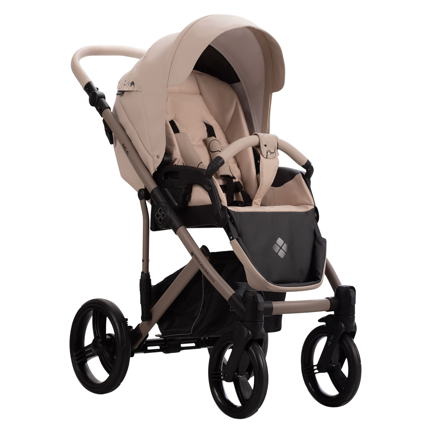 Коляска 2в1 Bebetto Magnum Light SE Pro бежевый - фото 7