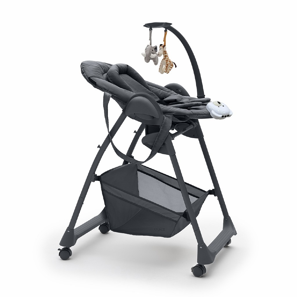 Стульчик для кормления agex Seat n Sleep серый - фото 12