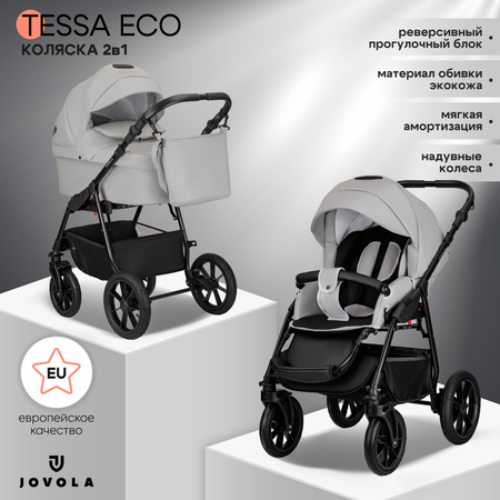 Коляска 2в1 JOVOLA Tessa Eco серый