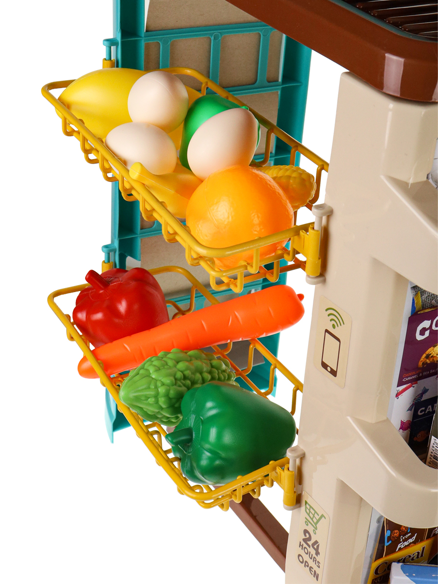 Игровой набор Рыжий кот касса, прилавок, продукты, тележки и корзинки - фото 7
