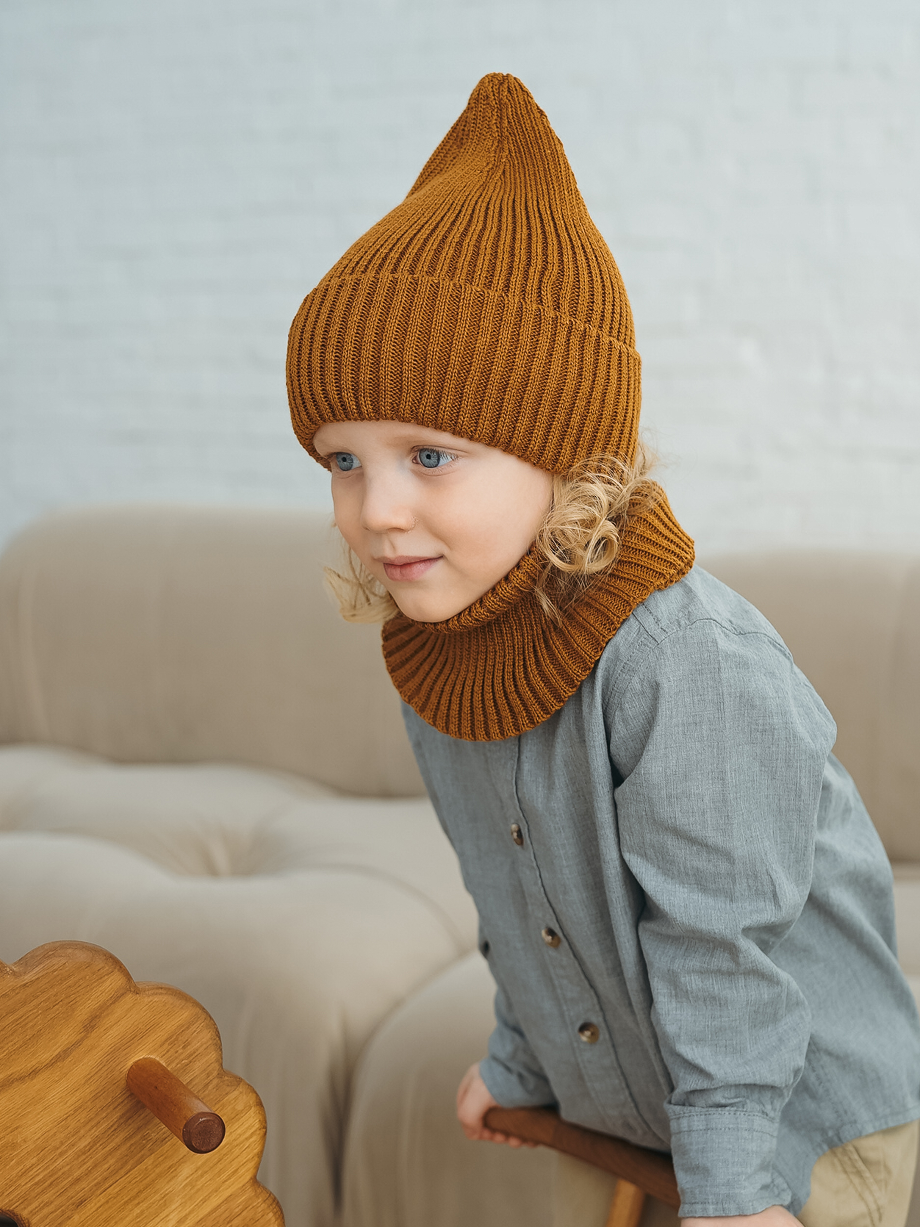 Шапка-бини Starkoff Kids Д300618 - фото 3