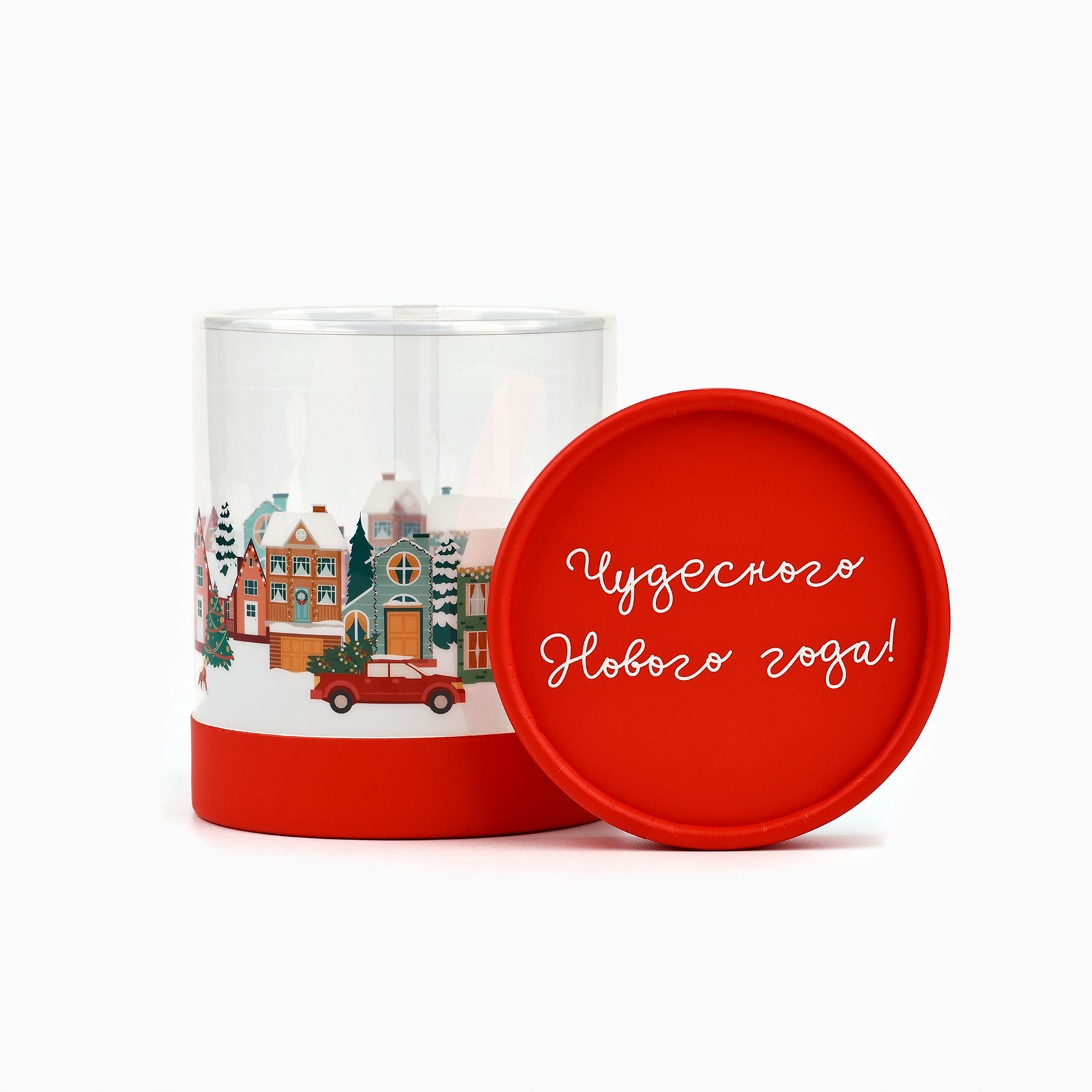 Коробка подарочная Дарите Счастье "Зимний город", 10 х 11 см - фото 3