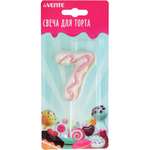 Свеча-цифра для торта deVENTE Donut 7, размер свечки 5,9x4,4x1 см, с 3D декором