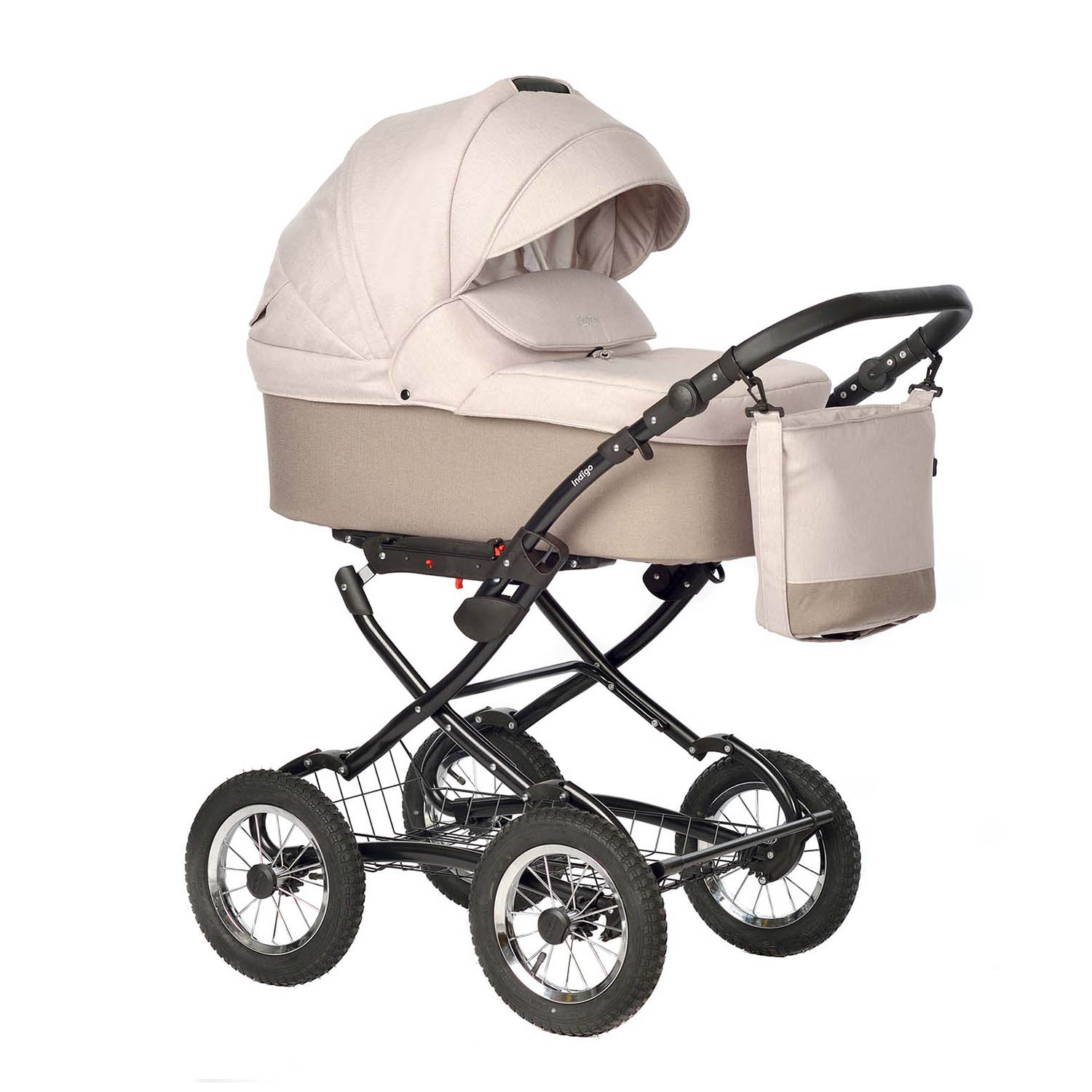 Коляска 2в1 Indigo Barbara Classic 08 бежевый - фото 1