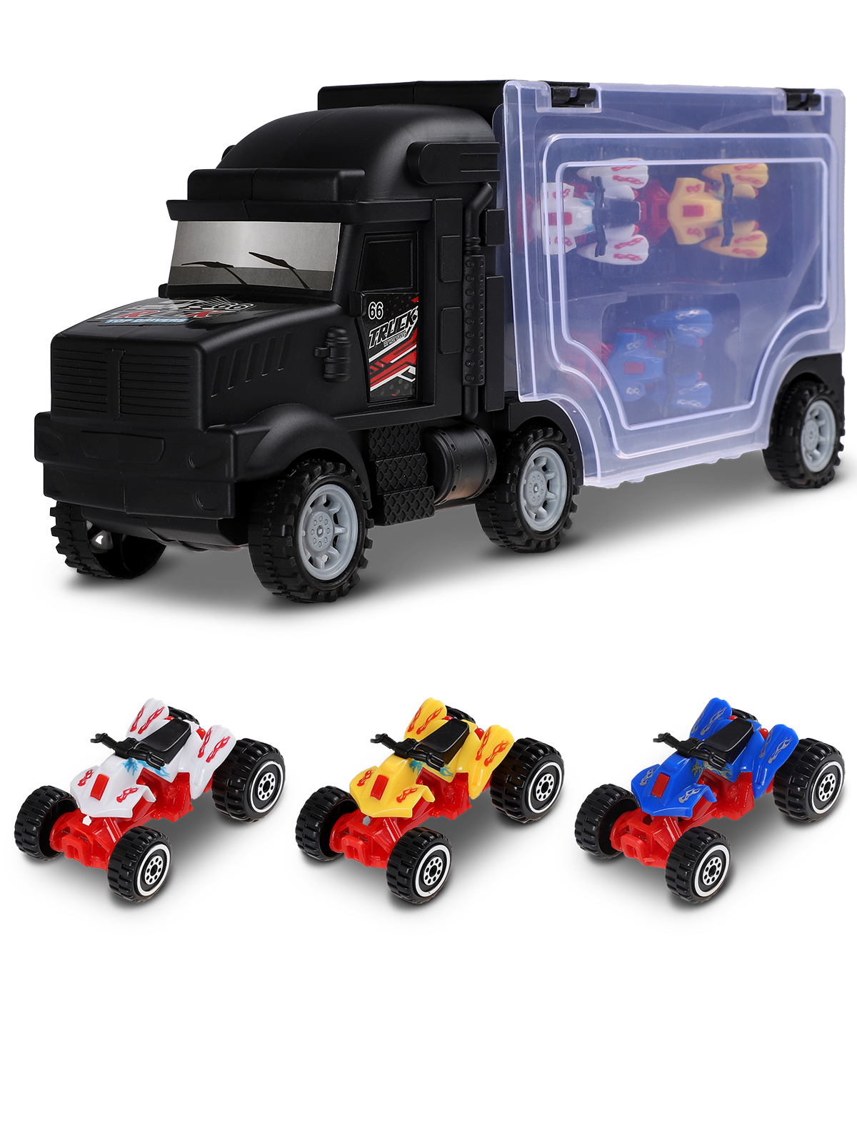 Автовоз AUTODRIVE с квадроциклами JB0405164 - фото 5