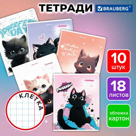 Общая тетрадь Brauberg клетка 18 лист. 10 шт.