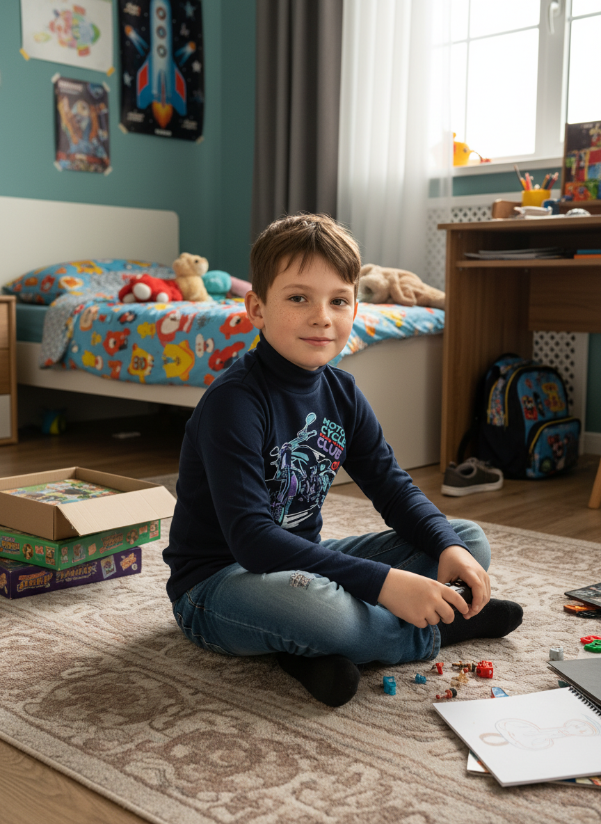 Водолазка Утенок 645п темно-синий мото - фото 10