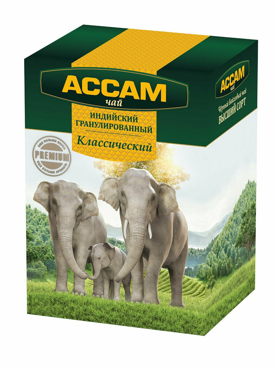 Чай листовой Ассам черный индийский гранулированный Ассам Классический Premium 500 гр - фото 1
