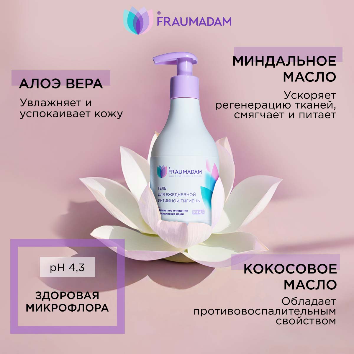 Гель для интимной гигиены FRAUMADAM 250 мл - фото 3