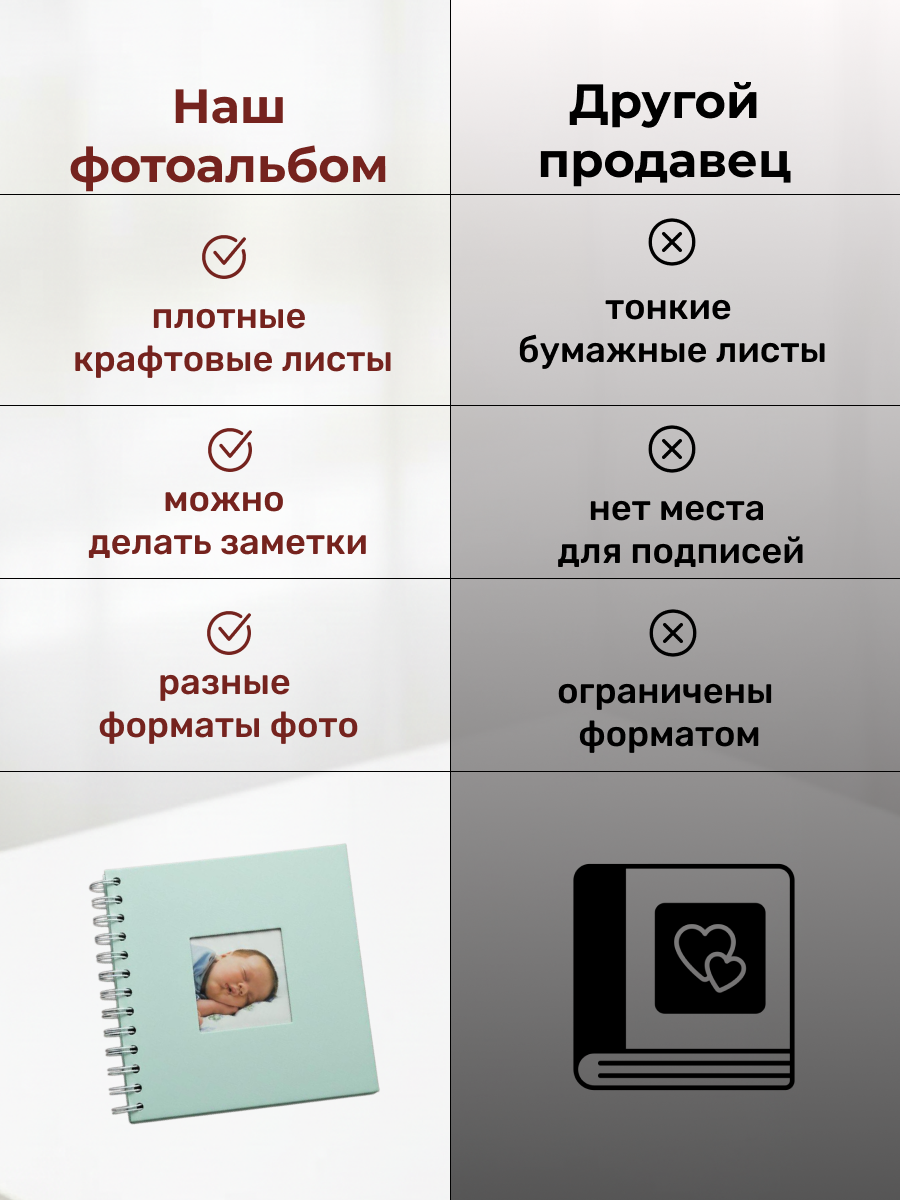 Фотоальбом iLikeGift Classical mini blue 20 листов - фото 8