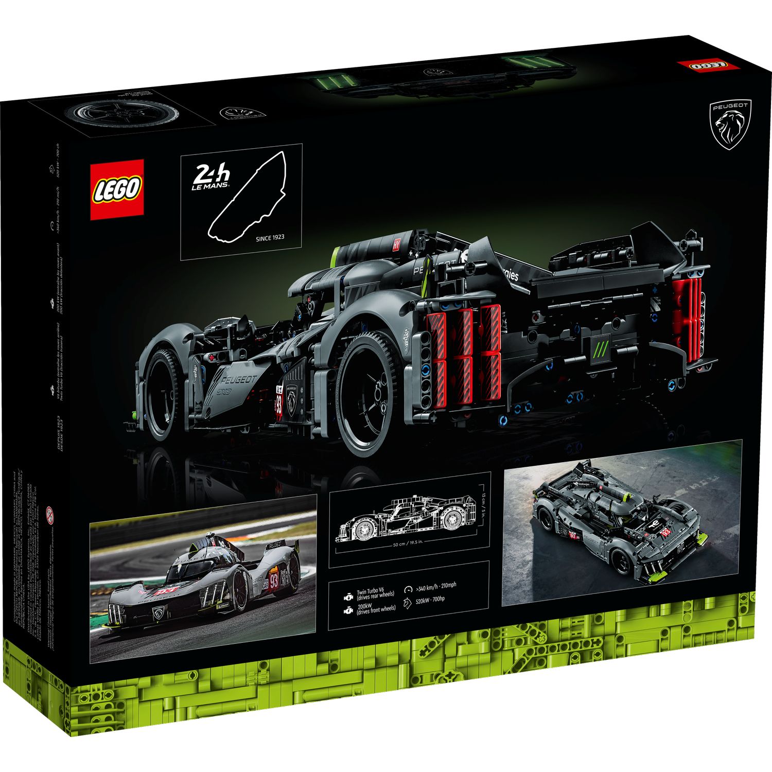 Конструктор LEGO Technic PEUGEOT Le Mans Hybrid 1775 дет. - фото 11