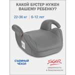 Автокресло SIGER Лео 3 (22-36 кг) серый