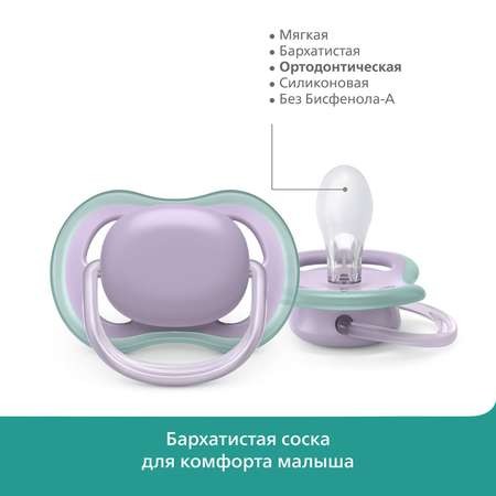 Пустышка Philips Avent ортодонтическая от 6 мес. 2 шт.