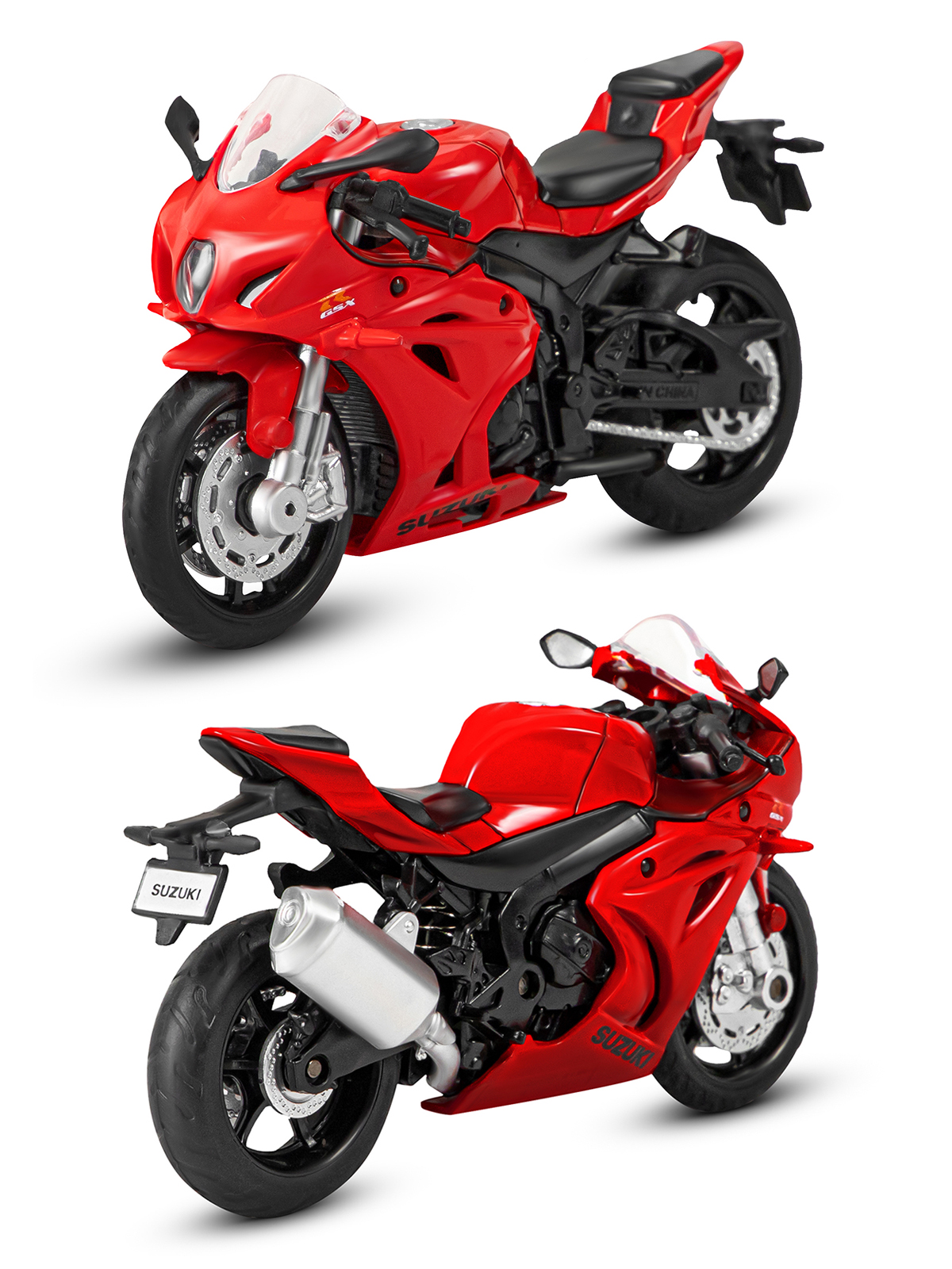Мотоцикл АВТОпанорама Suzuki GSX R1000 1:18 JB1251765 - фото 9