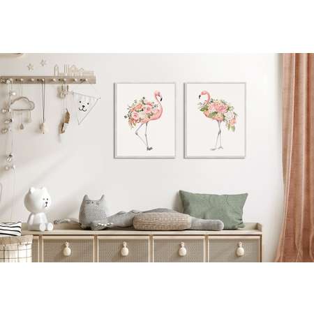 Картина Фламинго II 40х50 см Графис Птицы