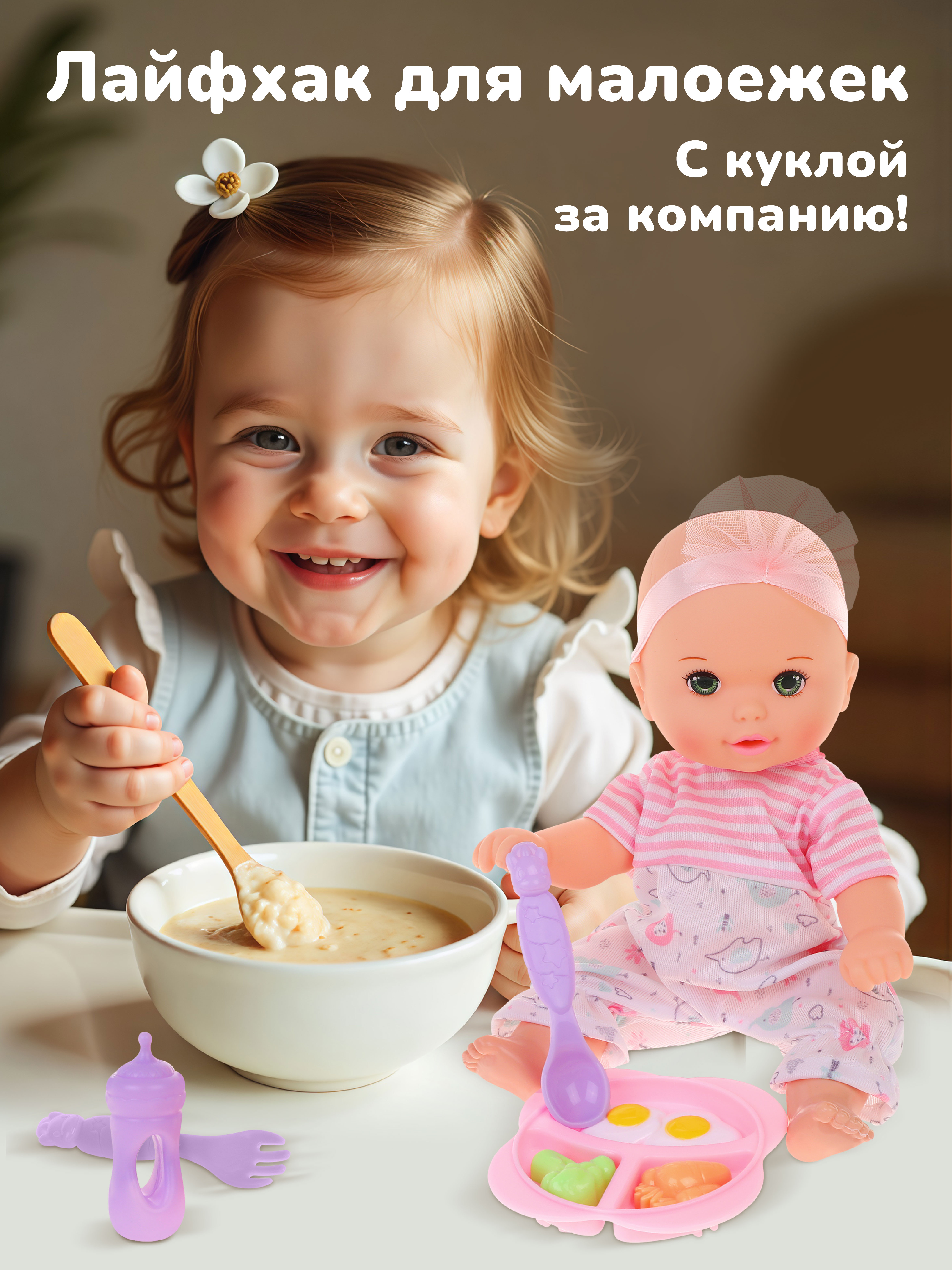 Кукла пупс Mary Poppins Малыш высота 21 см 451428 - фото 2