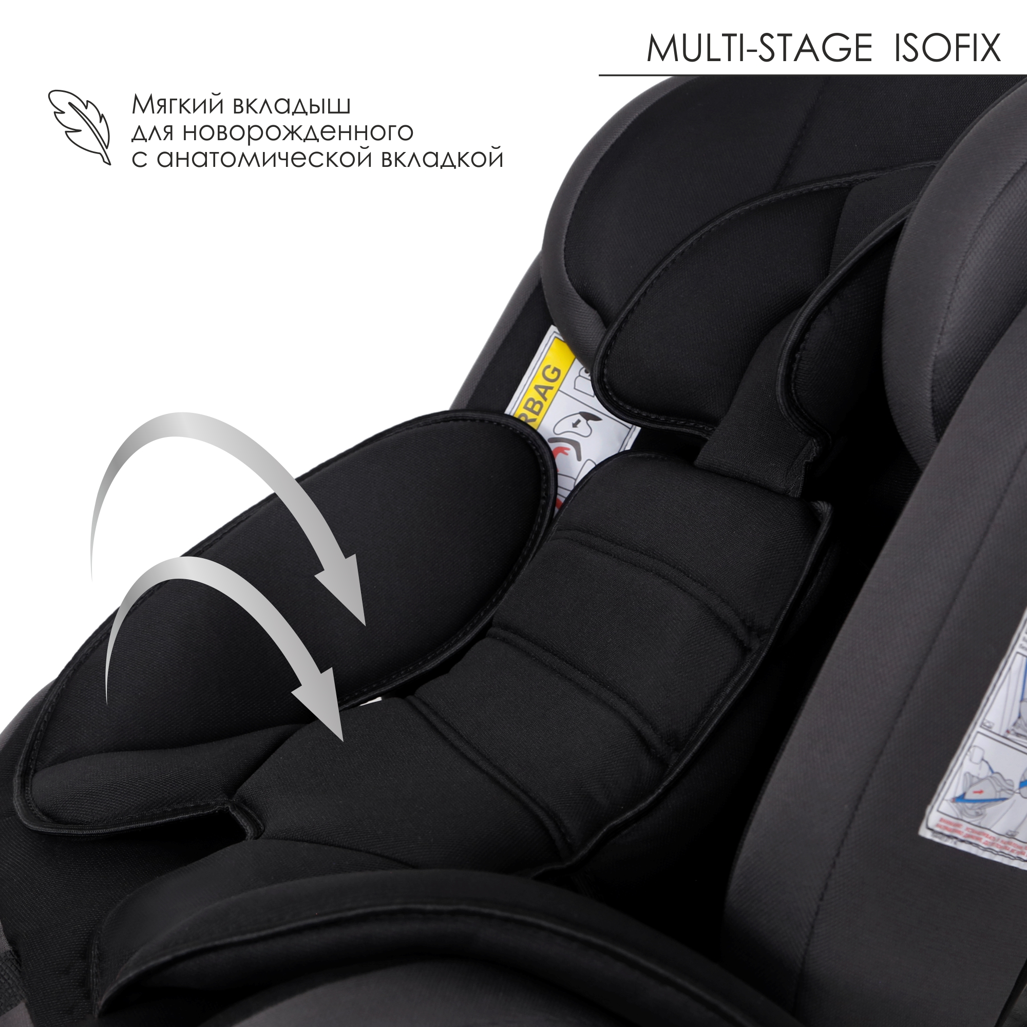 Автокресло Babyton Multi-Stage Black-Grey Isofix 0+/1/2/3 (0-36 кг) - фото 6
