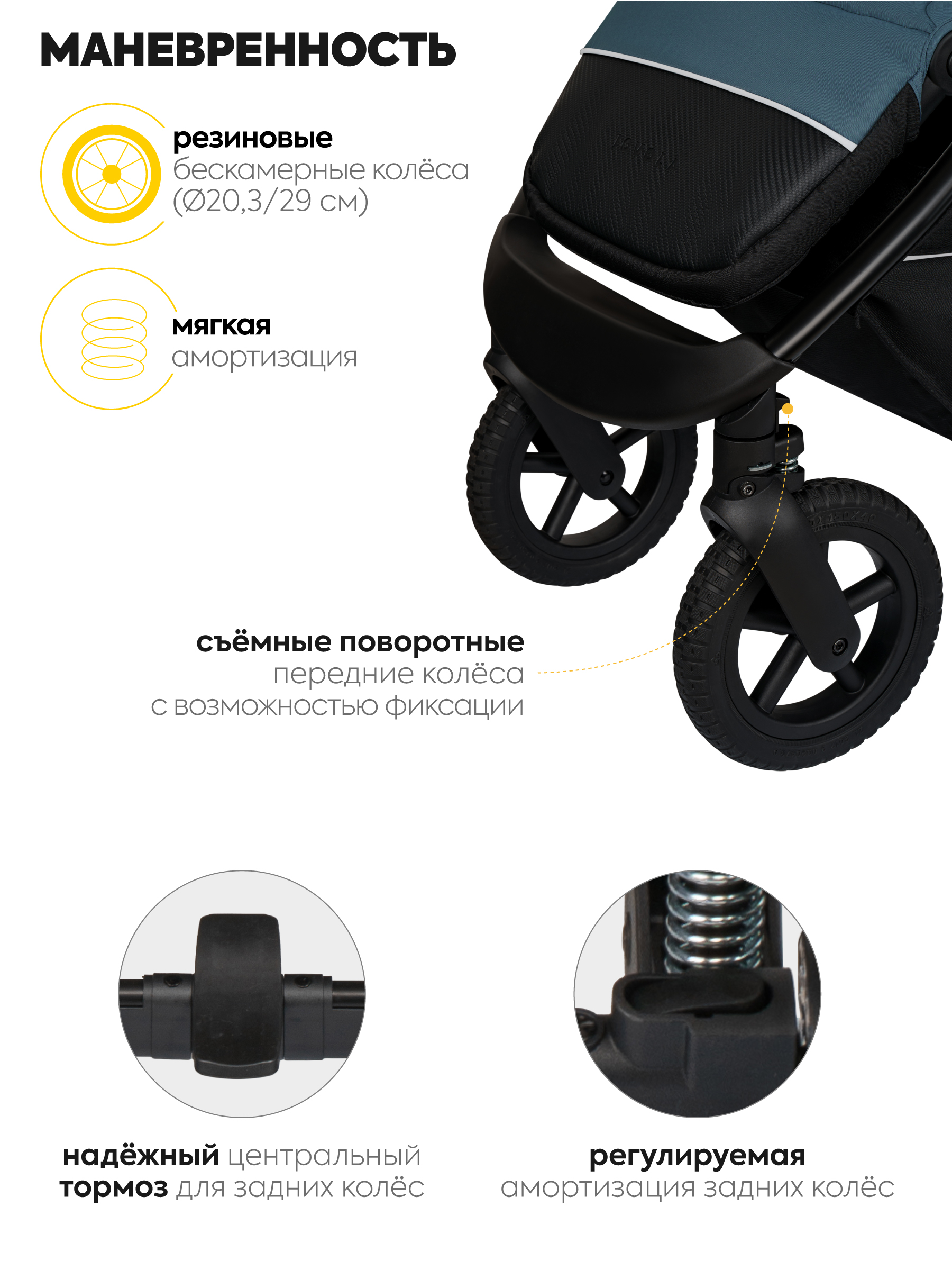 Коляска прогулочная JOVOLA Selena SL, всесезонная синий - фото 12