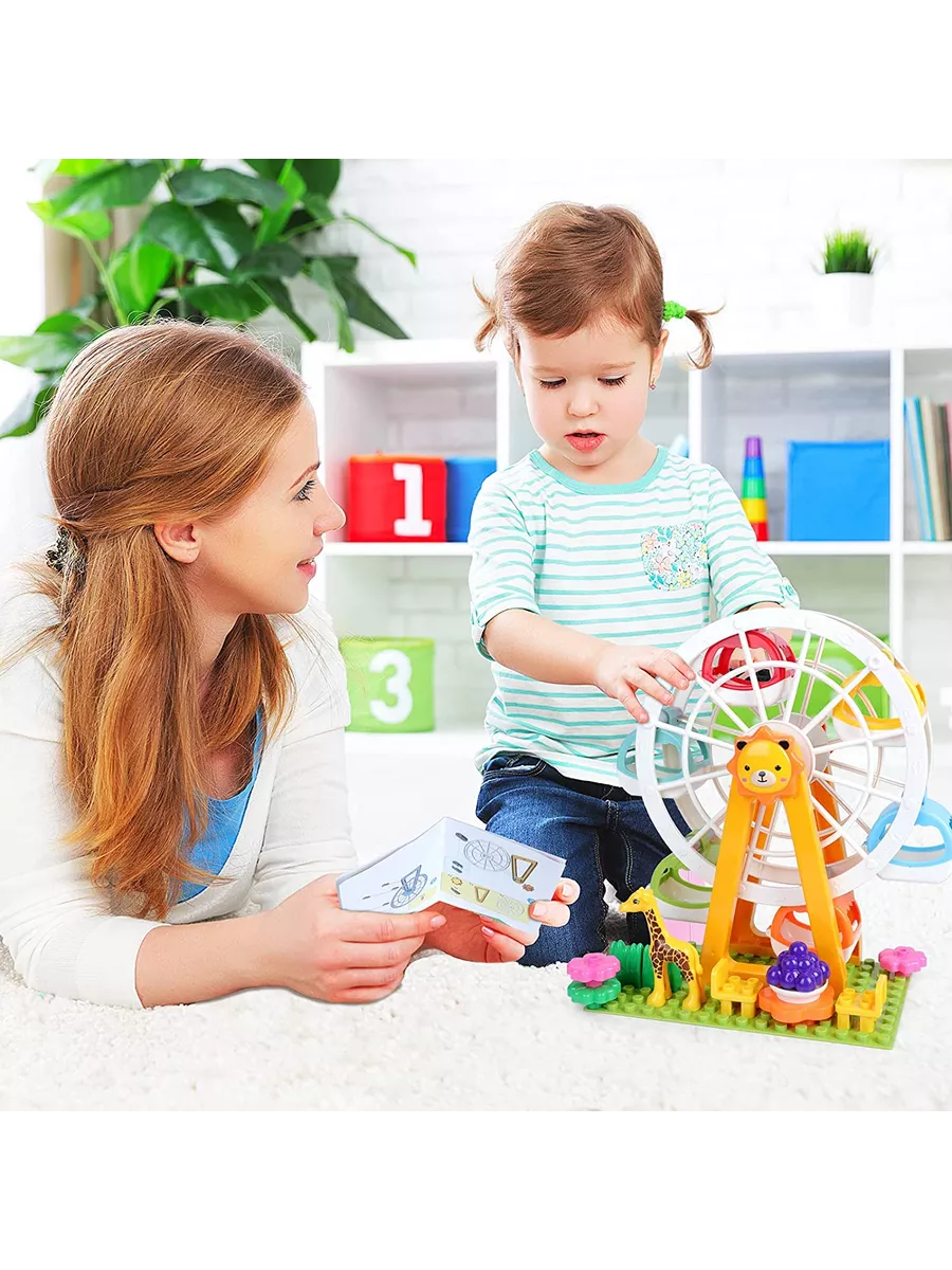 Конструктор CyberToy Карусель для малышей 46 дет. - фото 7
