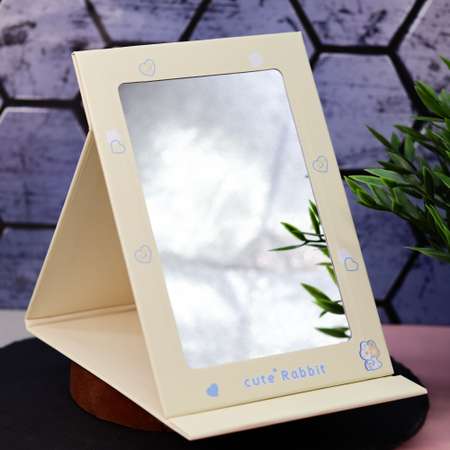 Зеркало настольное для макияжа iLikeGift Cute rabbit yellow