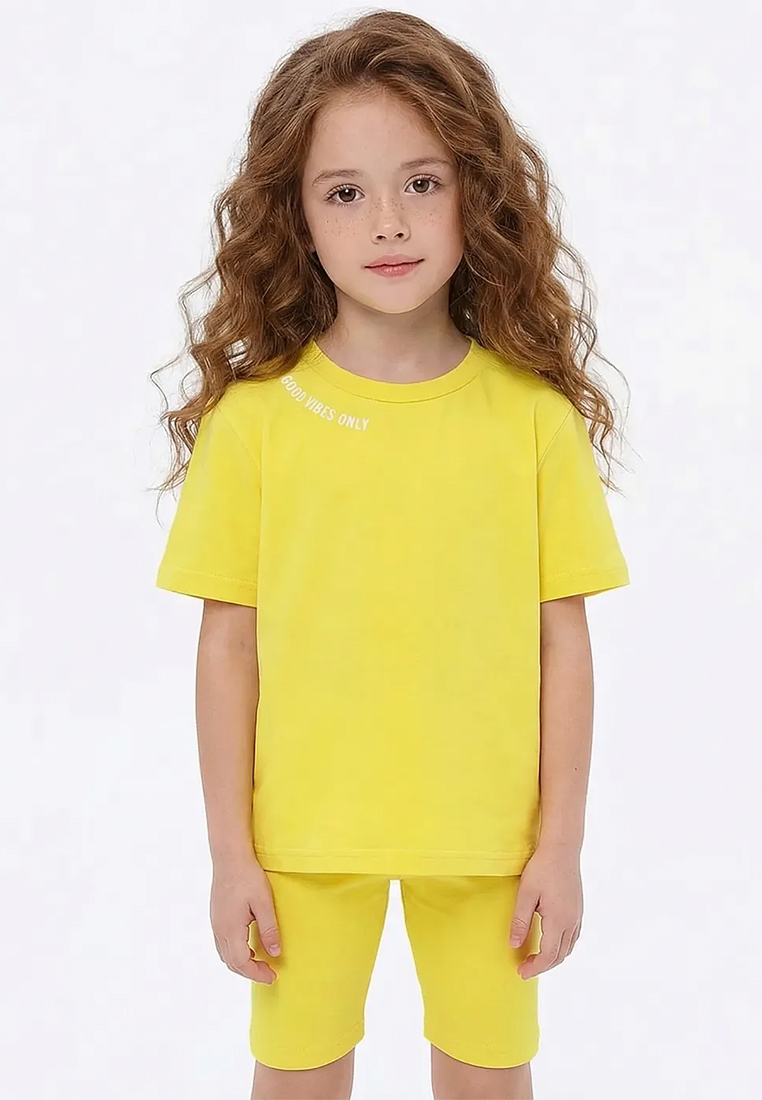 Изображение товара Летний костюм для девочки YOULALA 98 футболка и велосипедки