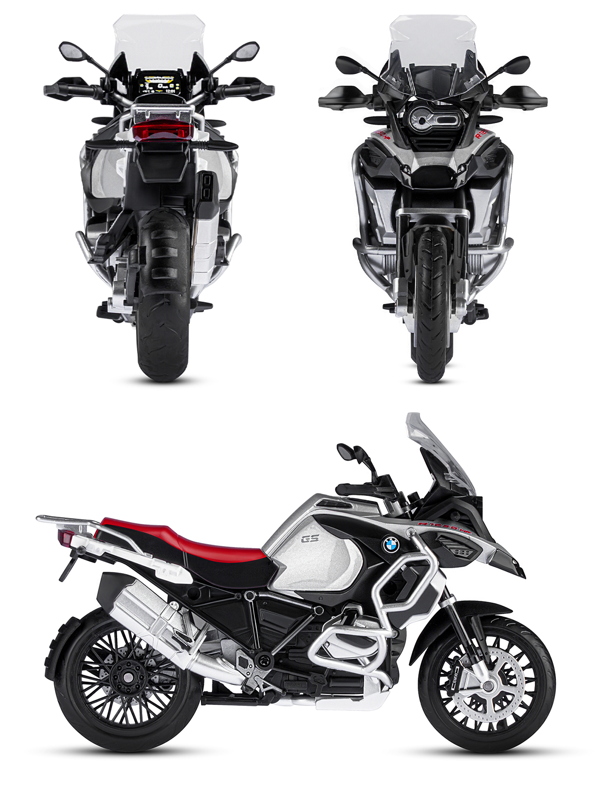Мотоцикл АВТОпанорама BMW R1250 GS Adventure 1:12 JB1251615 - фото 6